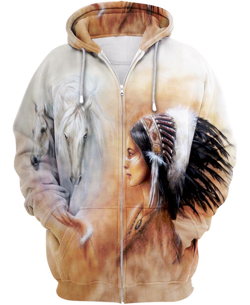 WelcomeNative Native Indian 3D Hoodie, All Over Print Hoodie, Native American