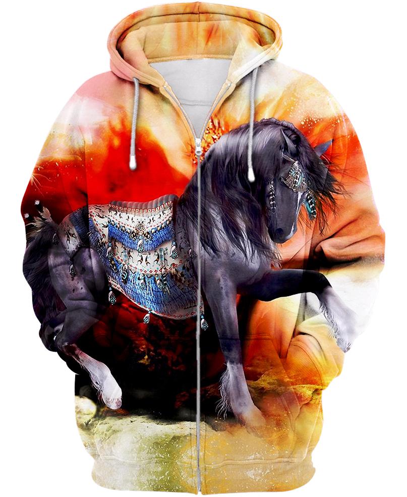 WelcomeNative Native Horse 3D Hoodie, All Over Print Hoodie, Native American