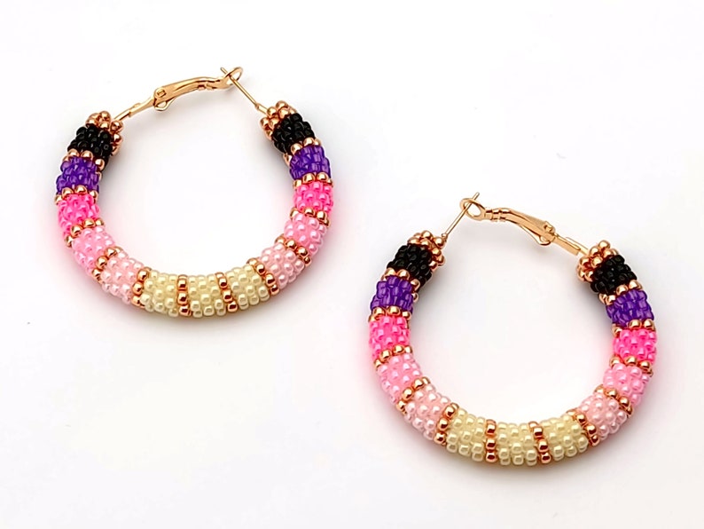 WelcomeNative Handmade Pink Seed Bead Earrings