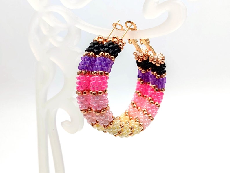 WelcomeNative Handmade Pink Seed Bead Earrings