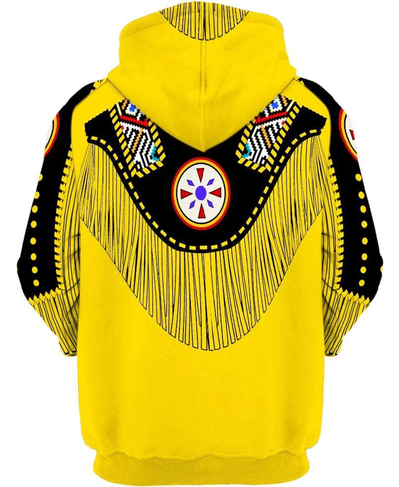 WelcomeNative Yellow Native 3D Hoodie, All Over Print Hoodie, Native American