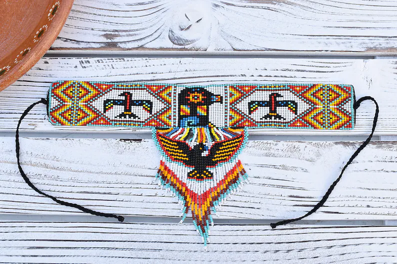 WelcomeNative Handmade Beaded Statement Choker Jewelry Set