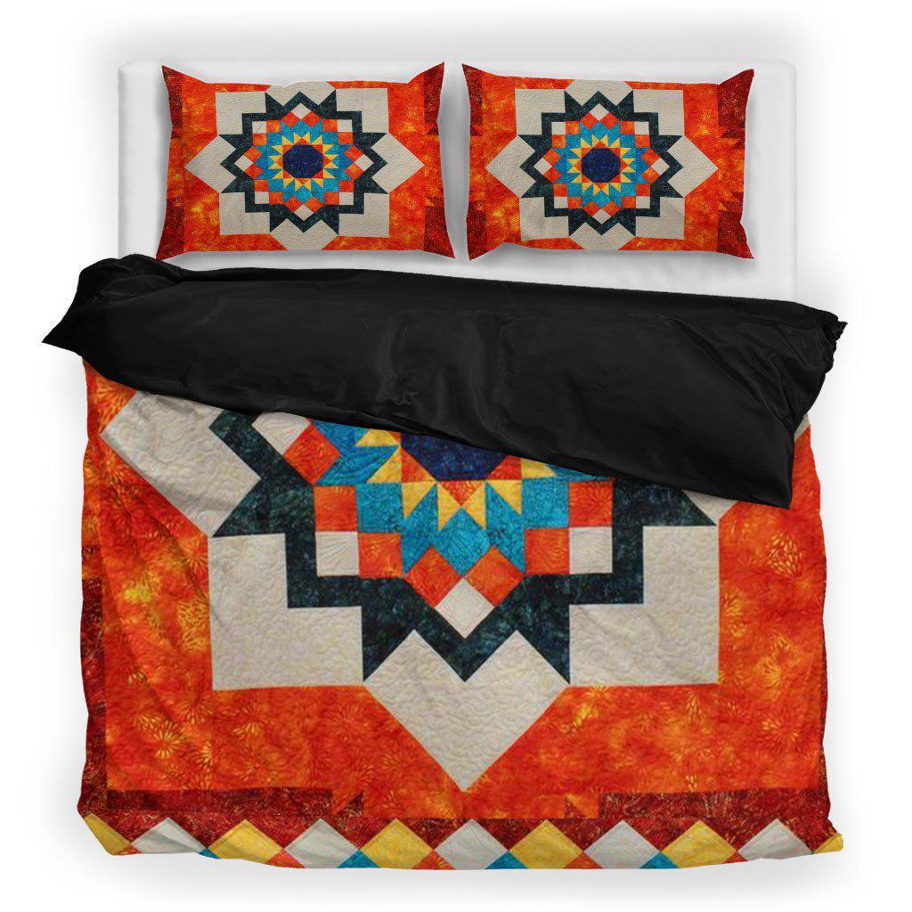 WelcomeNative Color Pattern Bedding Set, 3D Bedding Set, All Over Print, Native American