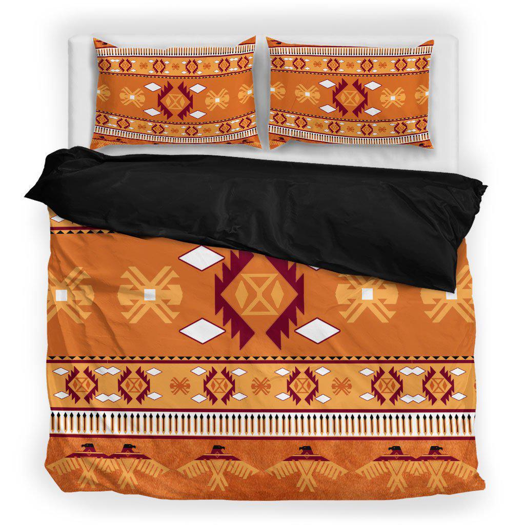 WelcomeNative Oranges Native Pattern Bedding Set, 3D Bedding Set, All Over Print, Native American
