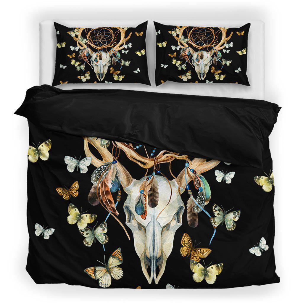 WelcomeNative Black Native Buffalo Bedding Set, 3D Bedding Set, All Over Print, Native American