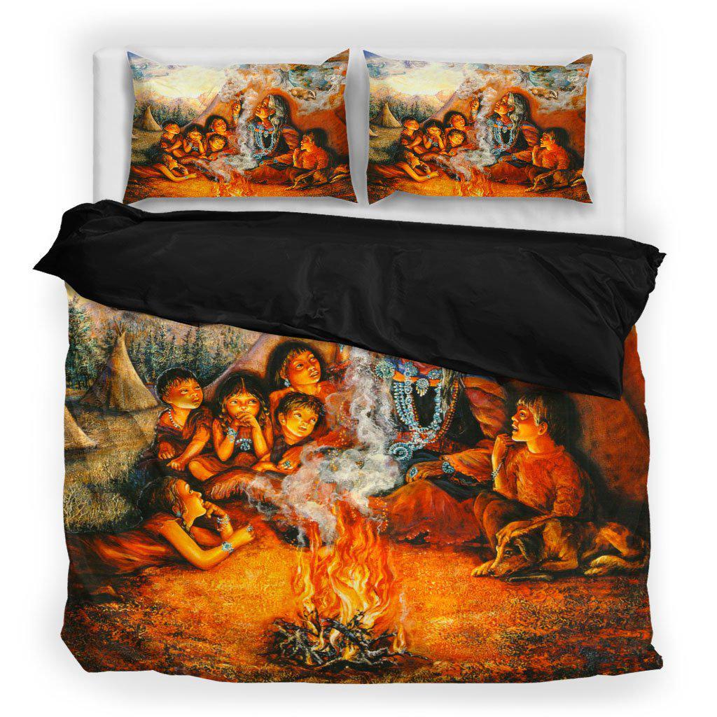 WelcomeNative Native Brilliant Fire Bedding Set, 3D Bedding Set, All Over Print, Native American