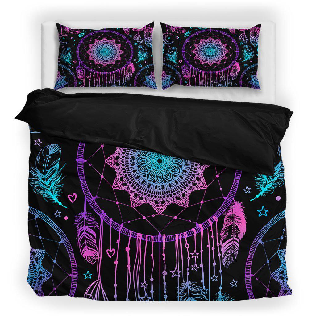 WelcomeNative Blue Purple Dream Bedding Set, 3D Bedding Set, All Over Print, Native American