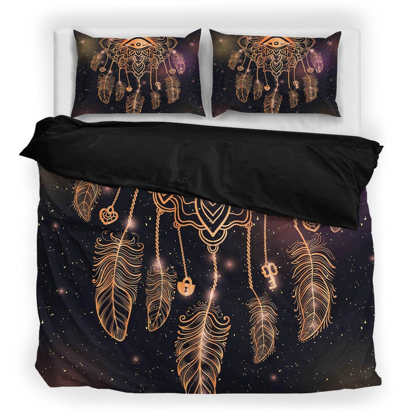 WelcomeNative Galaxy Dreamcatcher Bedding Set, 3D Bedding Set, All Over Print, Native American