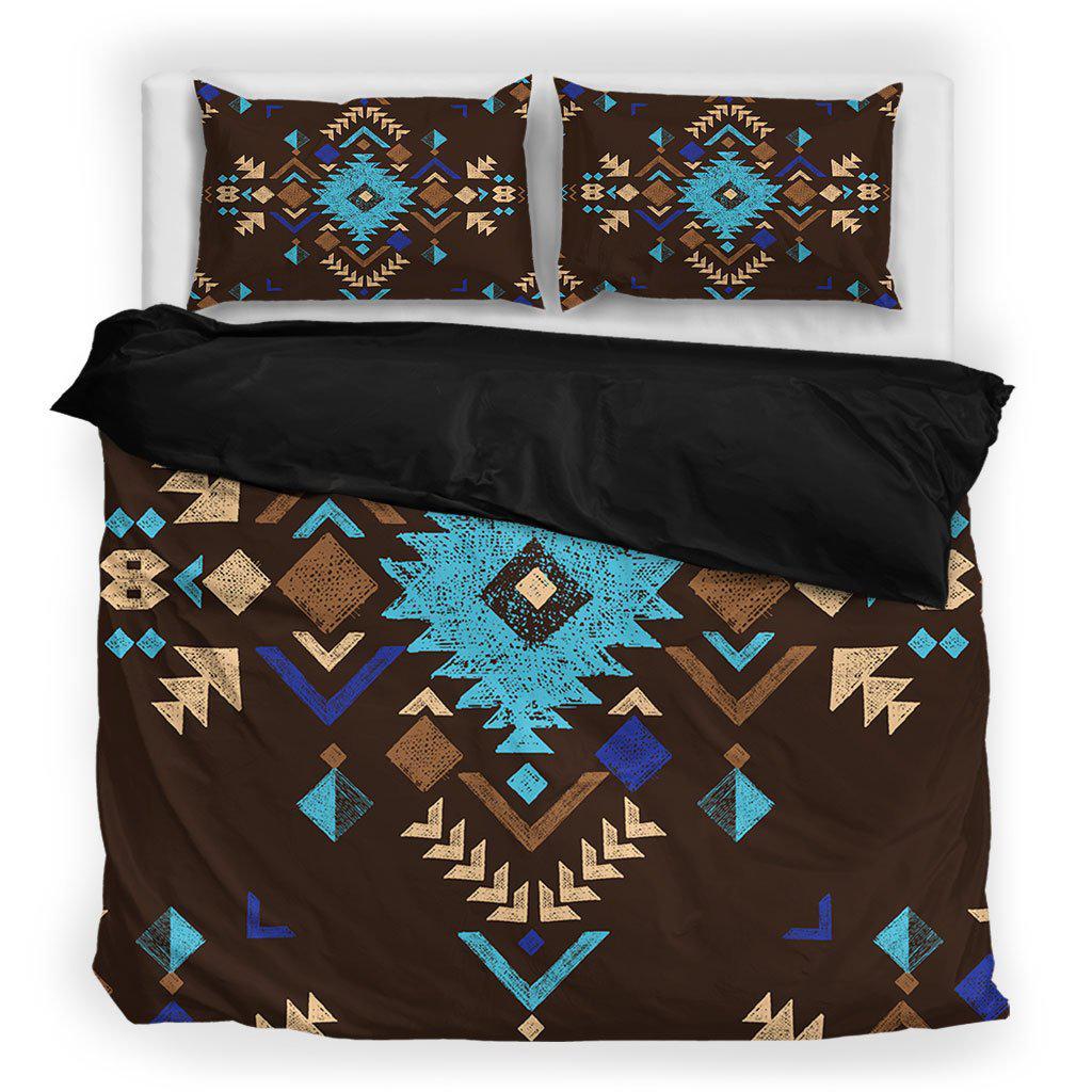 WelcomeNative Native Dark Color Bedding Set, 3D Bedding Set, All Over Print, Native American