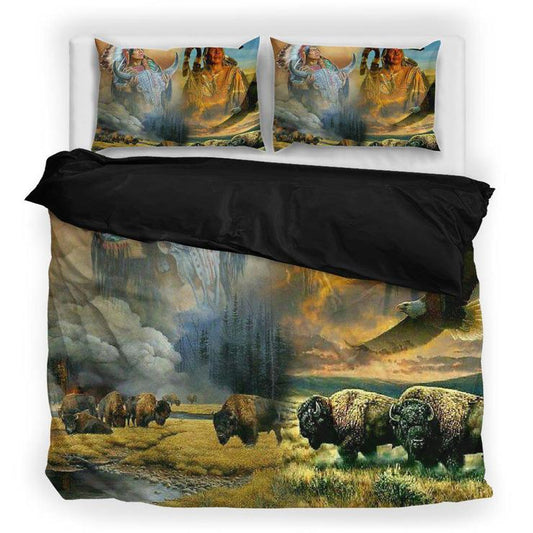 WelcomeNative Native Landscape Bedding Set, 3D Bedding Set, All Over Print, Native American