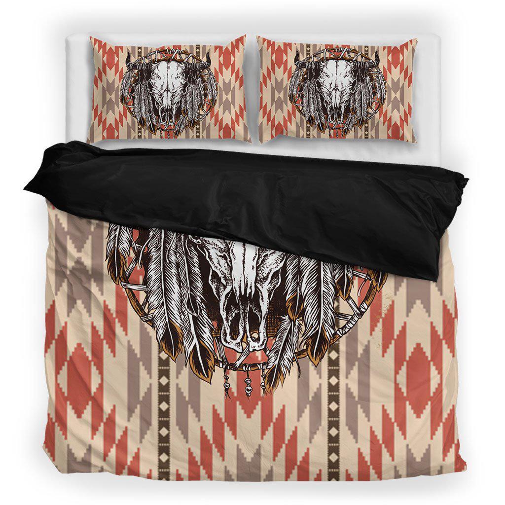 WelcomeNative Dream Buffalo Skull Bedding Set, 3D Bedding Set, All Over Print, Native American