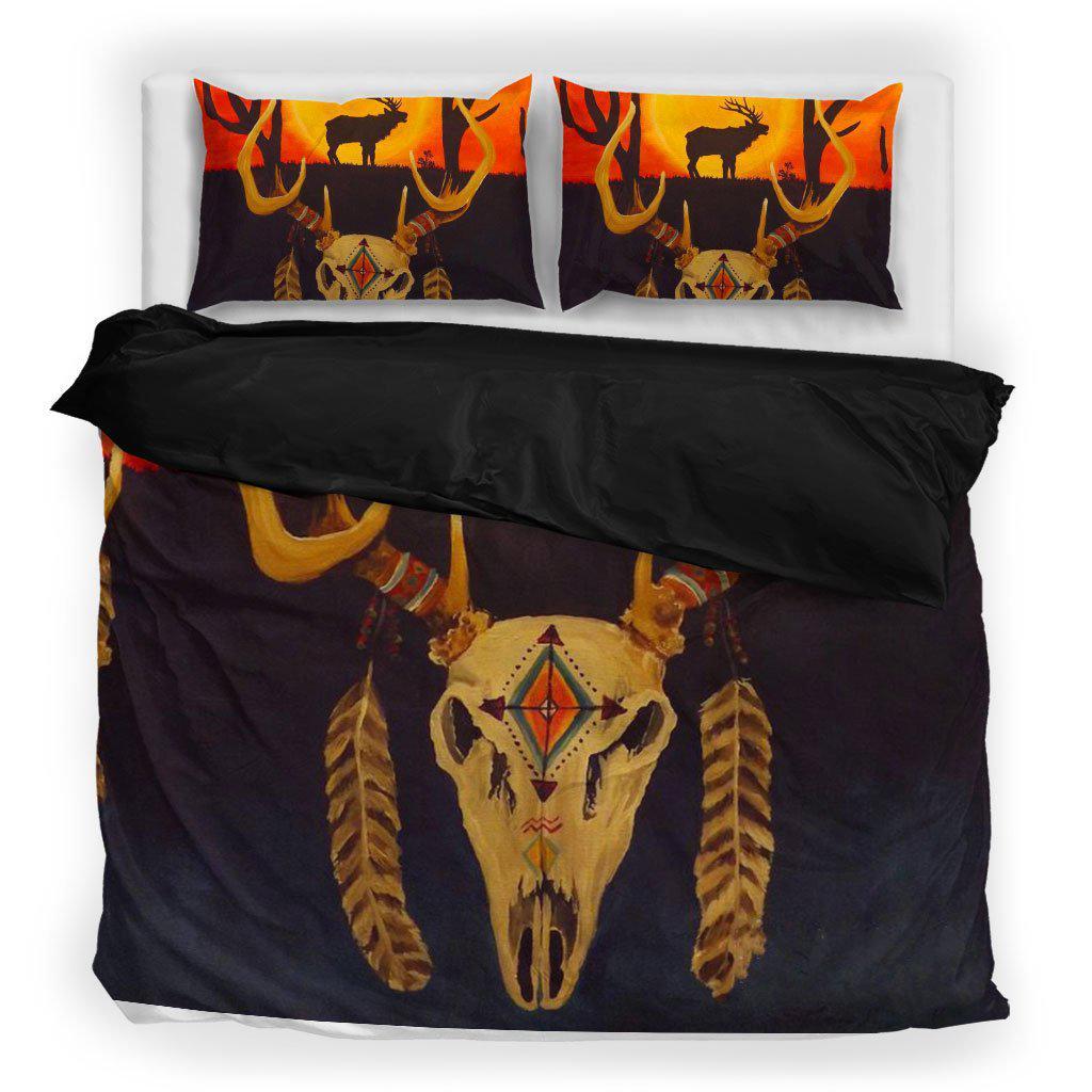 WelcomeNative Buffalo Skull Bedding Set, 3D Bedding Set, All Over Print, Native American
