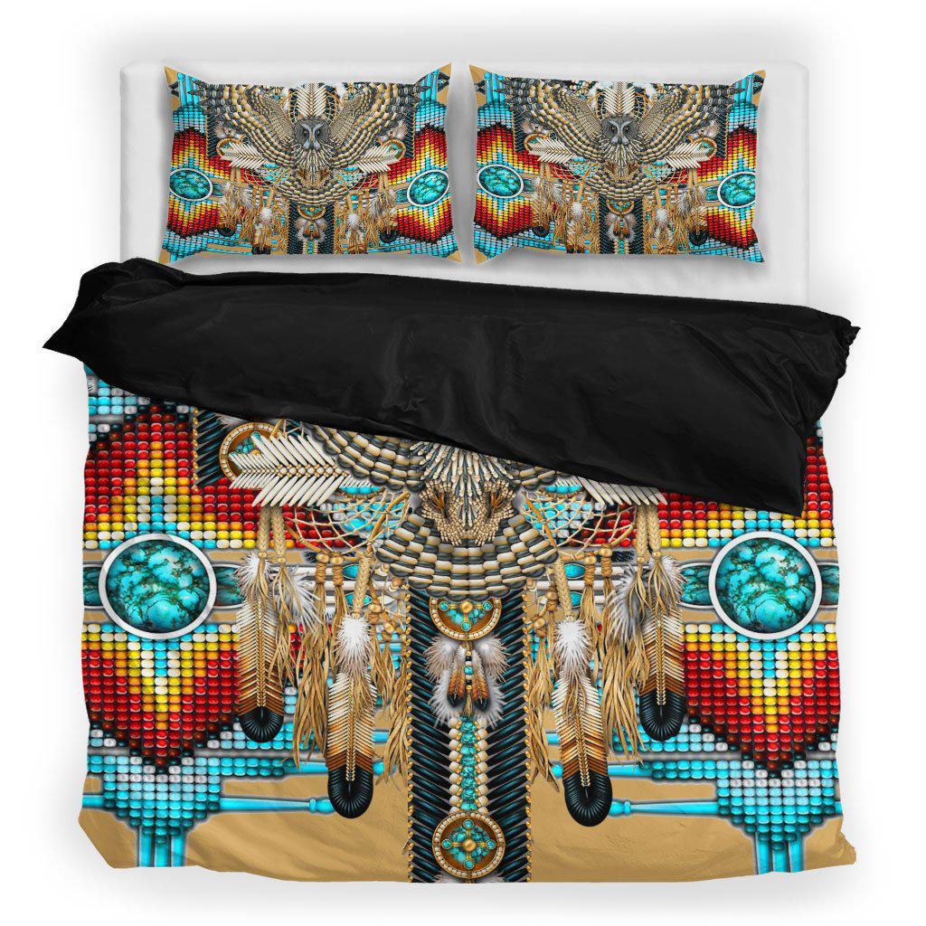 WelcomeNative Eagle Pattern Bedding Set, 3D Bedding Set, All Over Print, Native American