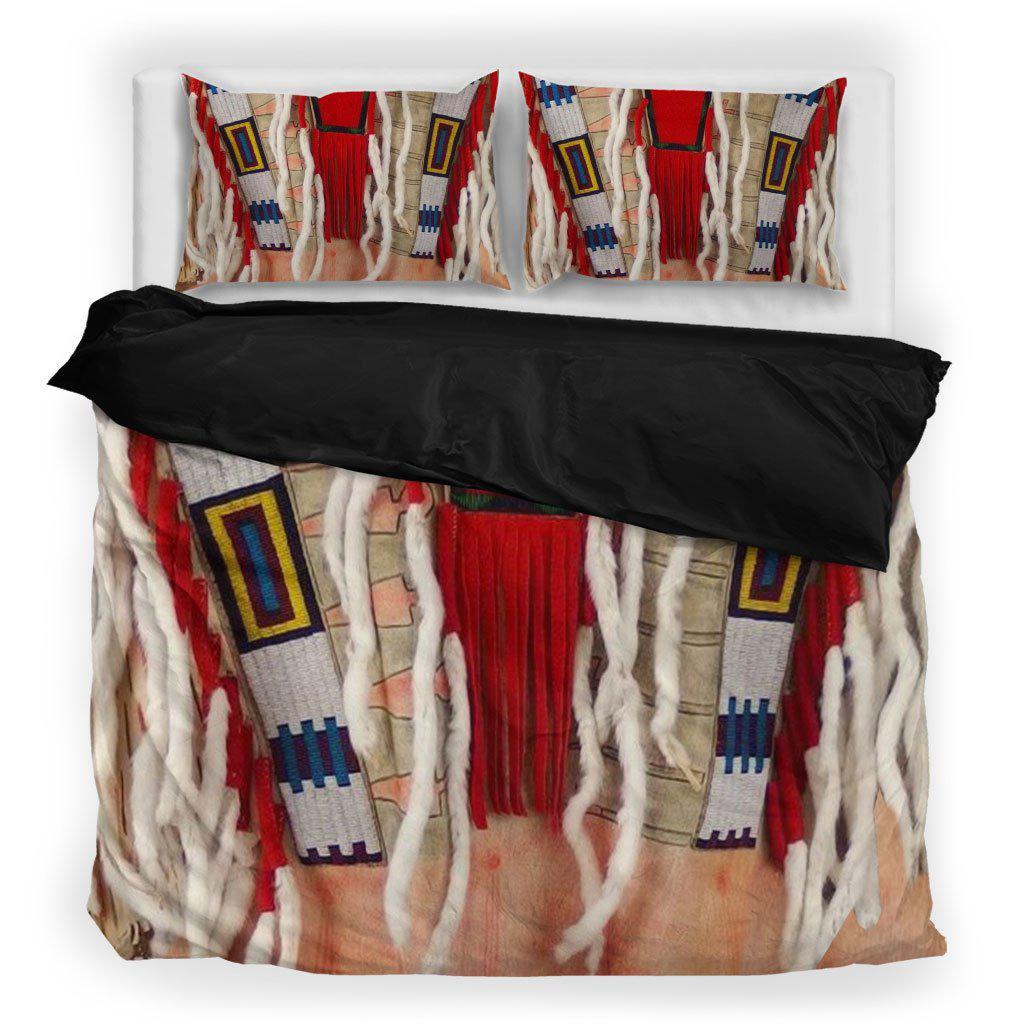 WelcomeNative White Fringed Wire Bedding Set, 3D Bedding Set, All Over Print, Native American