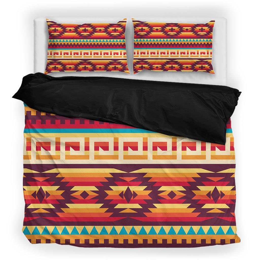 WelcomeNative Floating Color Motifs Bedding Set, 3D Bedding Set, All Over Print, Native American