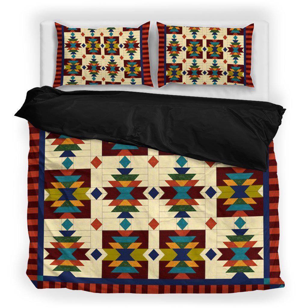 WelcomeNative Native Reticle Pattern Bedding Set, 3D Bedding Set, All Over Print, Native American