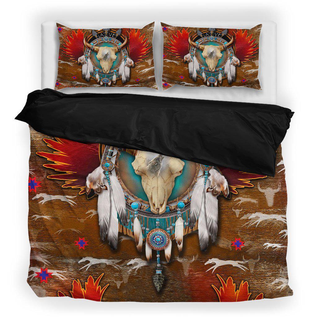 WelcomeNative Buffalo Dreamcatcher Bedding Set, 3D Bedding Set, All Over Print, Native American