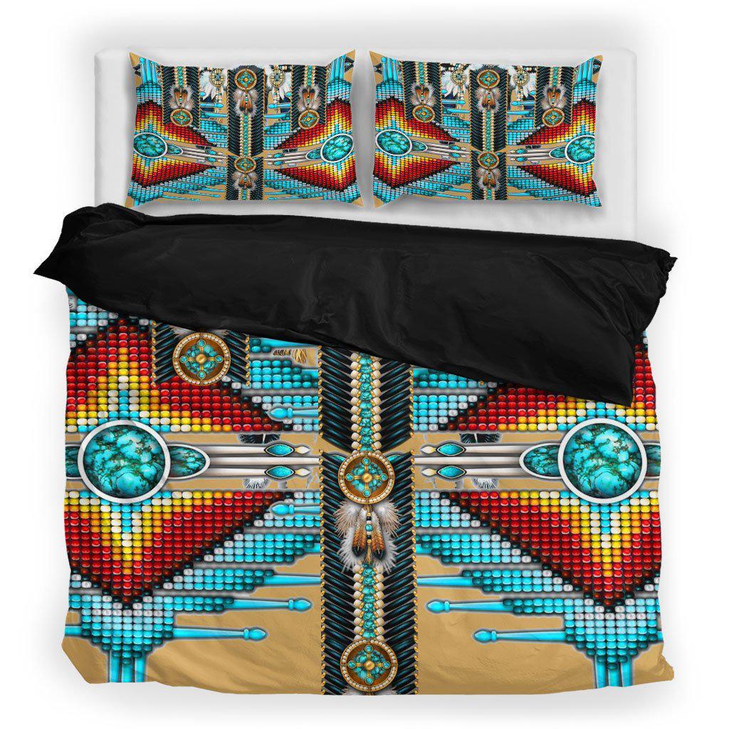 WelcomeNative Native Beaded Motifs Bedding Set, 3D Bedding Set, All Over Print, Native American