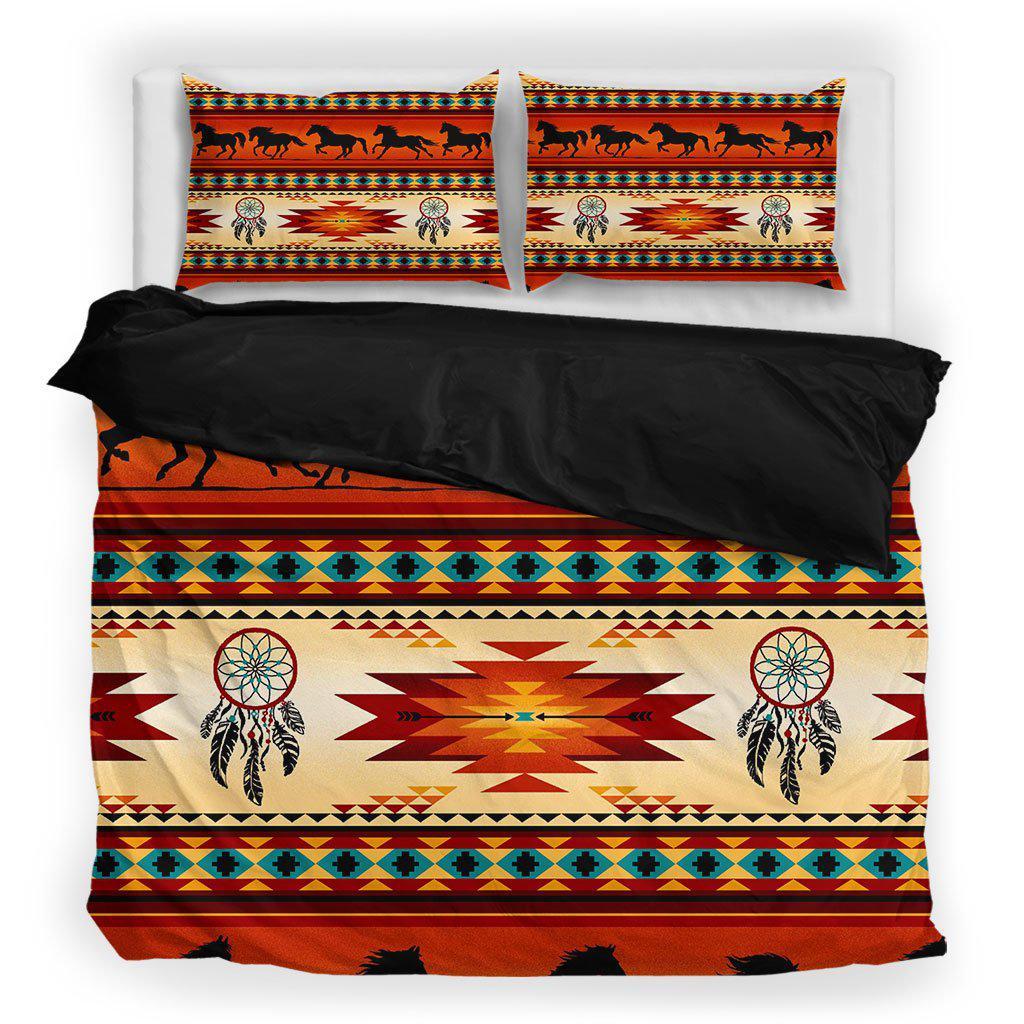 WelcomeNative Native Red Pattern Bedding Set, 3D Bedding Set, All Over Print, Native American