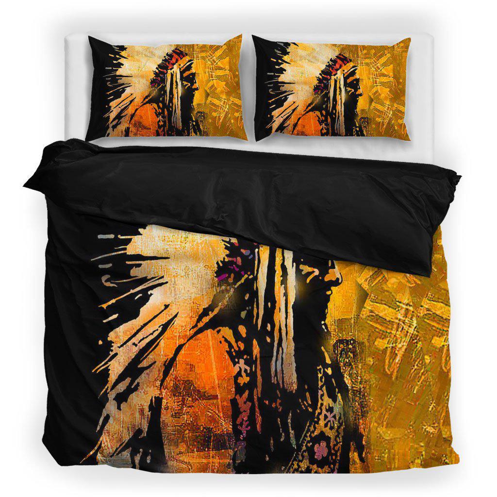 WelcomeNative Native Headman Bedding Set, 3D Bedding Set, All Over Print, Native American