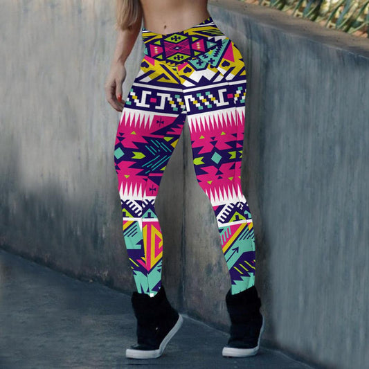 WelcomeNative Color Native Pattern Legging, 3D Legging, All Over Print Legging