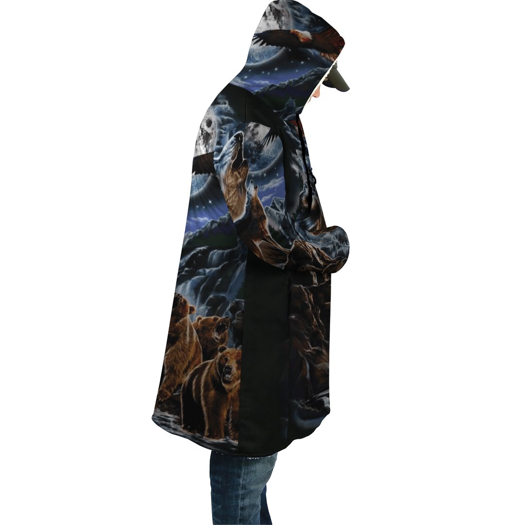 WelcomeNative Animal Spirit Native 3D Dream Cloak, All Over Print Dream Cloak, Native American