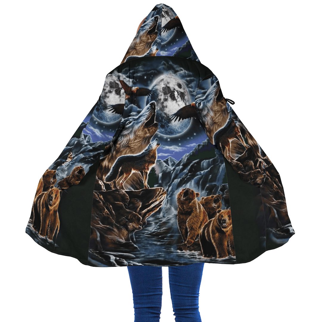 WelcomeNative Animal Spirit Native 3D Dream Cloak, All Over Print Dream Cloak, Native American