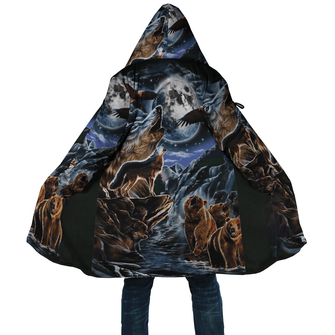 WelcomeNative Animal Spirit Native 3D Dream Cloak, All Over Print Dream Cloak, Native American