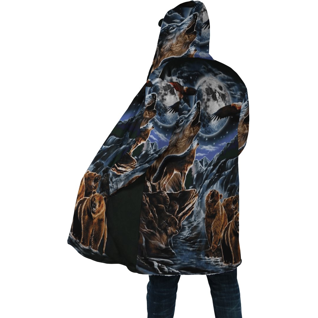 WelcomeNative Animal Spirit Native 3D Dream Cloak, All Over Print Dream Cloak, Native American