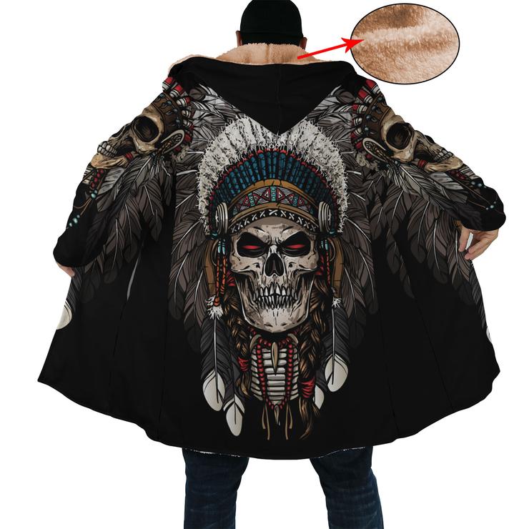 WelcomeNative Skull Native 3D Dream Cloak, All Over Print Dream Cloak, Native American