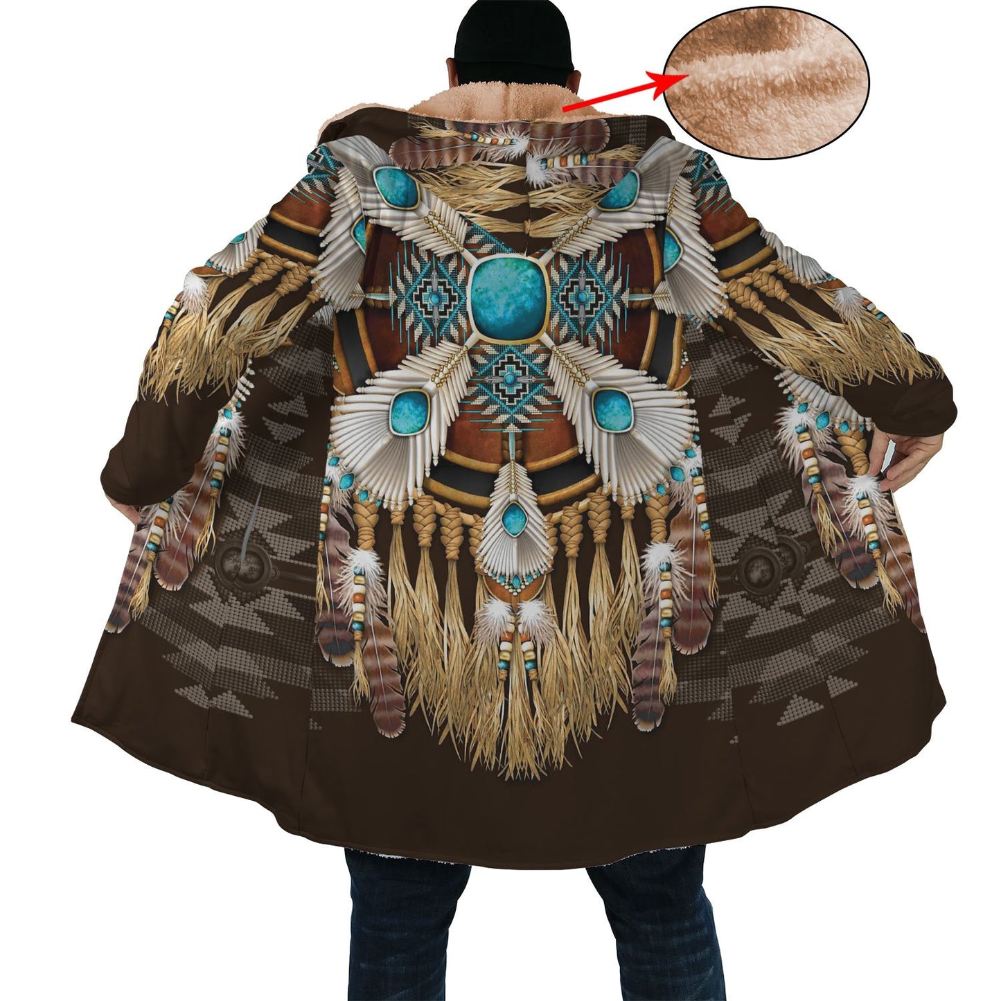 WelcomeNative Ruby Feather Native 3D Dream Cloak, All Over Print Dream Cloak, Native American