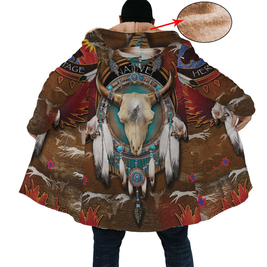 WelcomeNative Brown Buffalo Native 3D Dream Cloak, All Over Print Dream Cloak, Native American