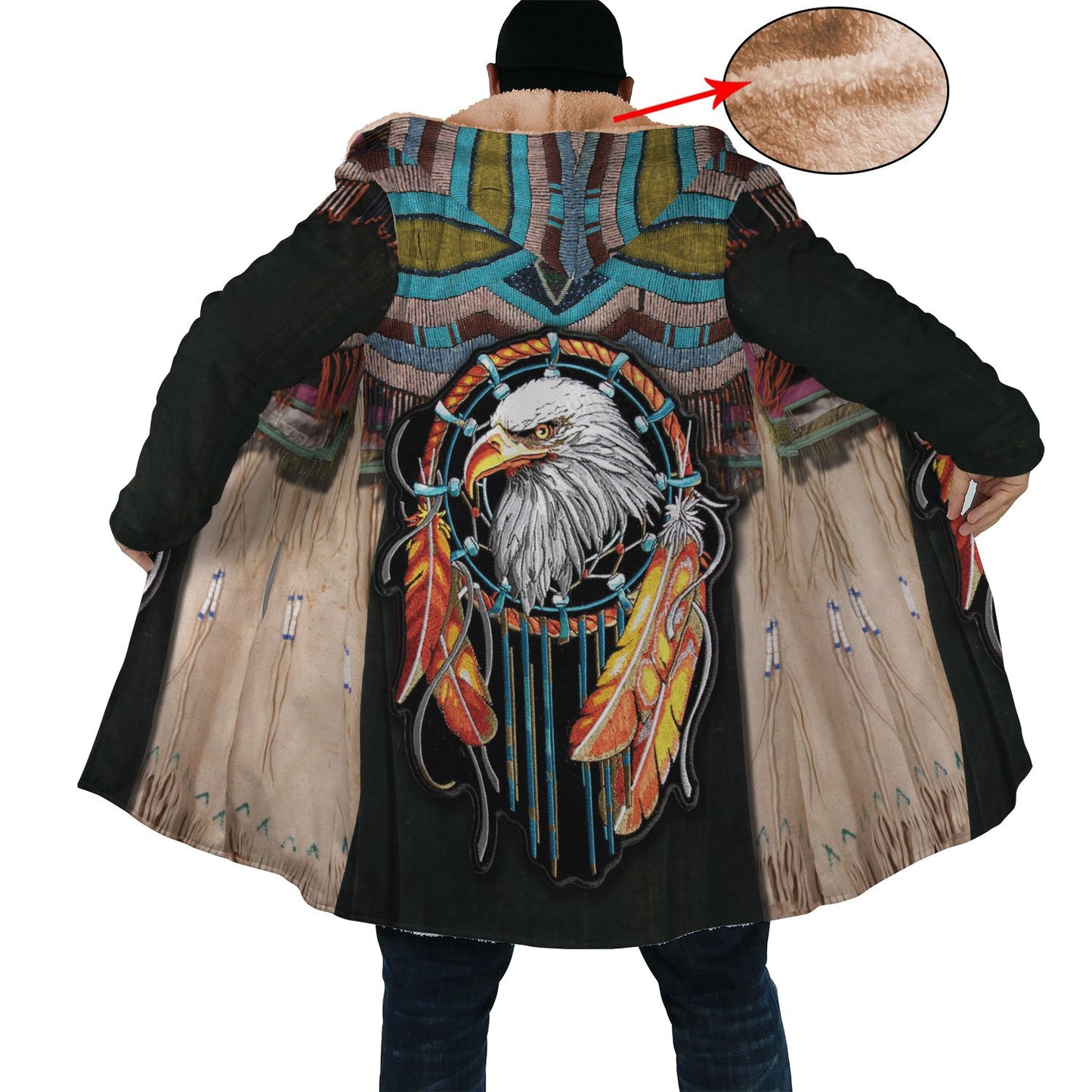 WelcomeNative Eagle Power 3D Dream Cloak, All Over Print Dream Cloak, Native American