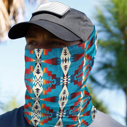 WelcomeNative Native American Pattern Bandana Face Mask, Neck Gaiter #13