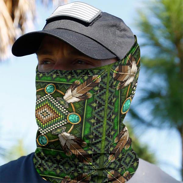WelcomeNative Native American Pattern Bandana Face Mask, Neck Gaiter #36