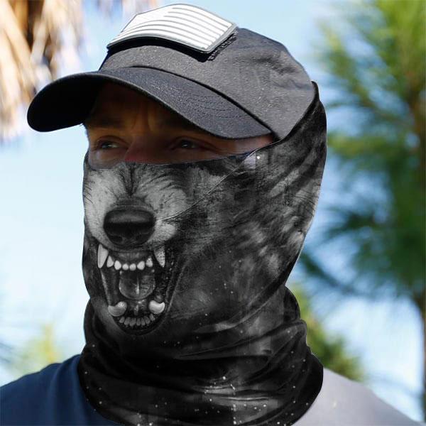 Welcomenatives Wolf Head Bandana Face Mask, Neck Gaiter #14