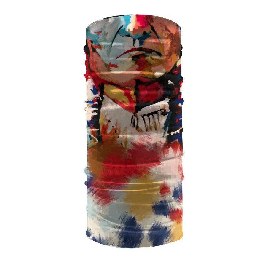 WelcomeNative Chief Head Bandana Face Mask, Native American Neck Gaiter #08