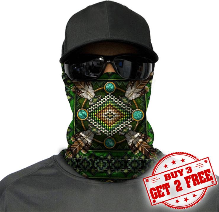 WelcomeNative Native American Pattern Bandana Face Mask, Neck Gaiter #36