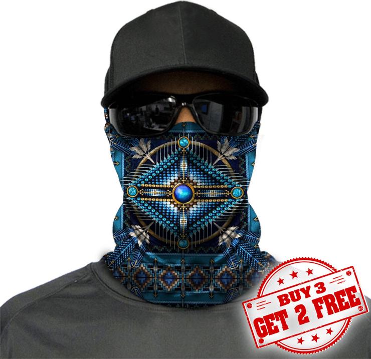 WelcomeNative Native American Pattern Bandana Face Mask, Neck Gaiter #35