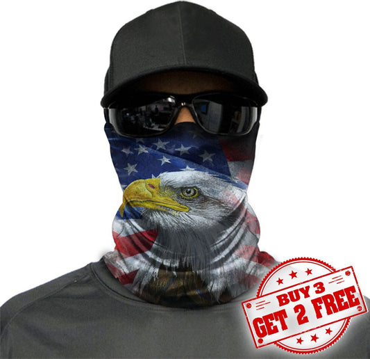 Welcomenatives American Flag Bandana Face Mask, Patriotic Neck Gaiter #27
