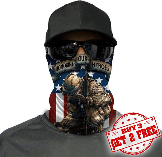 Welcomenatives American Flag Bandana Face Mask, Patriotic Neck Gaiter #05