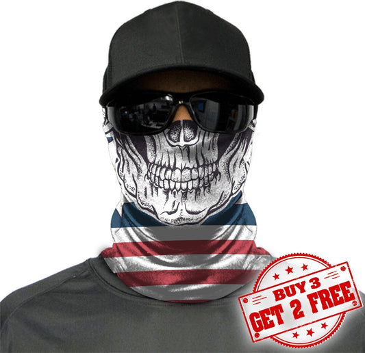 WelcomeNative American Flag Bandana Face Mask, Patriotic Neck Gaiter #25
