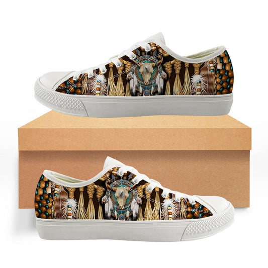 WelcomeNative Buffalo Feather Shoes, 3D Shoes, All Over Print Shoes