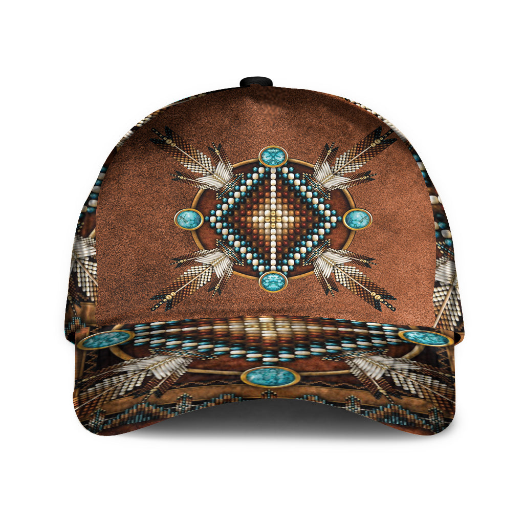 WelcomeNative Mandala Brown Native AmericanCap, 3D Cap , All Over Print Cap
