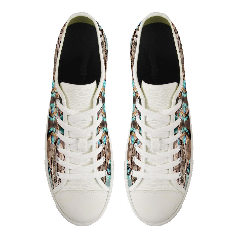 WelcomeNative Wolf Feather Shoes, 3D Shoes, All Over Print Shoes