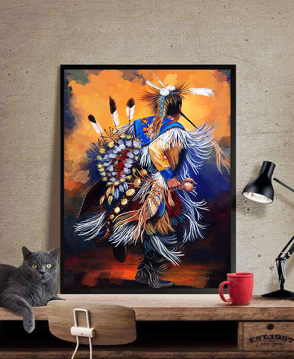 WelcomeNative Man Dance Native Poster, 3D Poster, All Over Print Poster, Native American