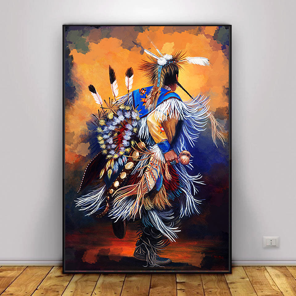 WelcomeNative Man Dance Native Poster, 3D Poster, All Over Print Poster, Native American