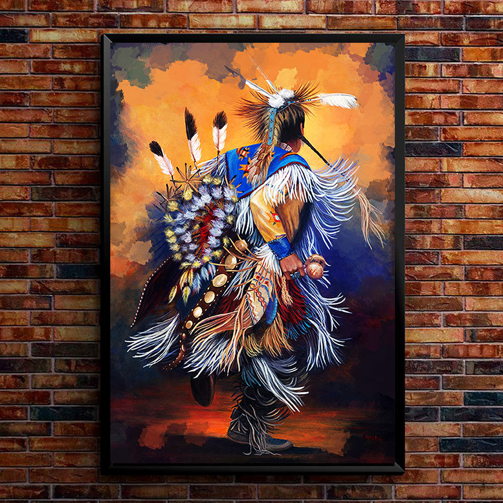 WelcomeNative Man Dance Native Poster, 3D Poster, All Over Print Poster, Native American