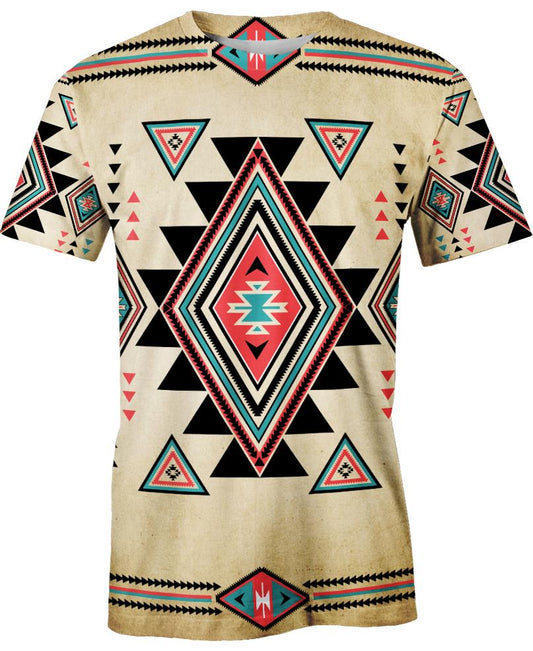 WelcomeNative 3D Ancient Pattern T Shirt, 3D T Shirt, All Over Print T Shirt, Native American