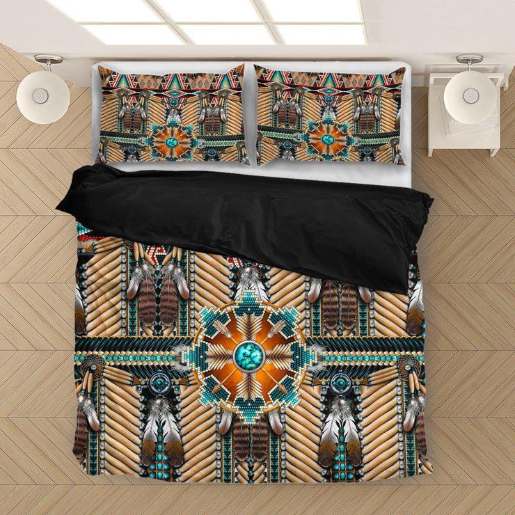 WelcomeNative Native Connecting Pattern Bedding Set, 3D Bedding Set, All Over Print, Native American